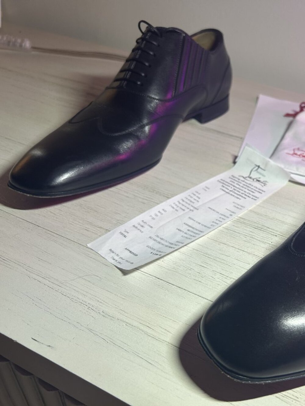 Christian Louboutin black oxfords, size 42